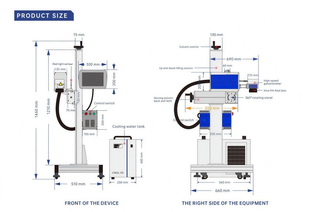 uv ﬂying laser marking machine