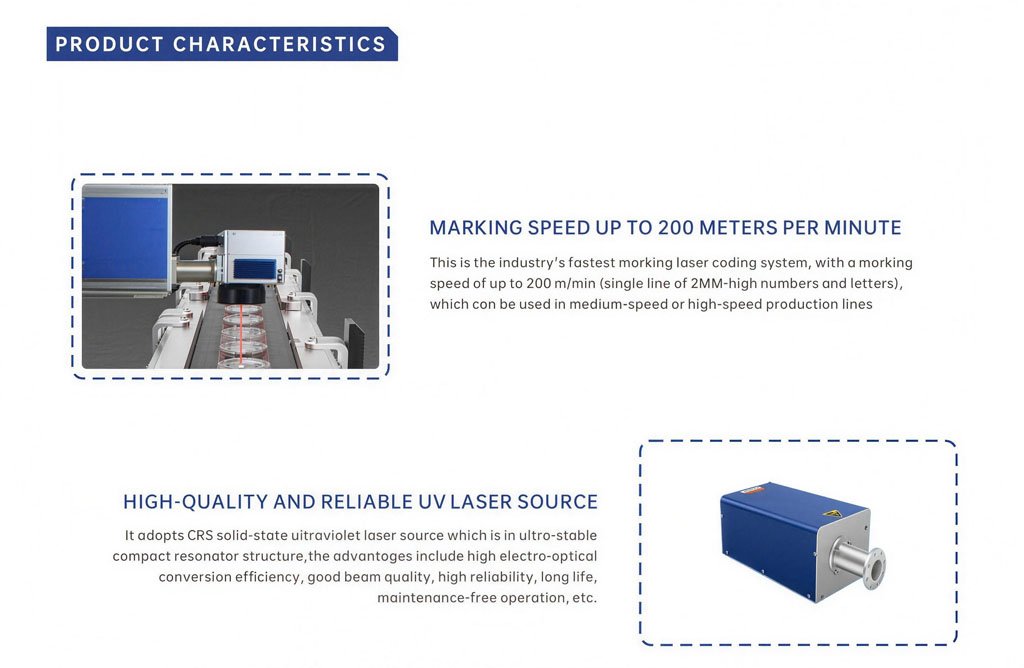 uv ﬂying laser marking machine