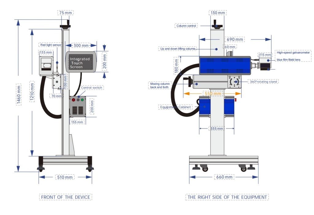 co2 flying laser marking machine